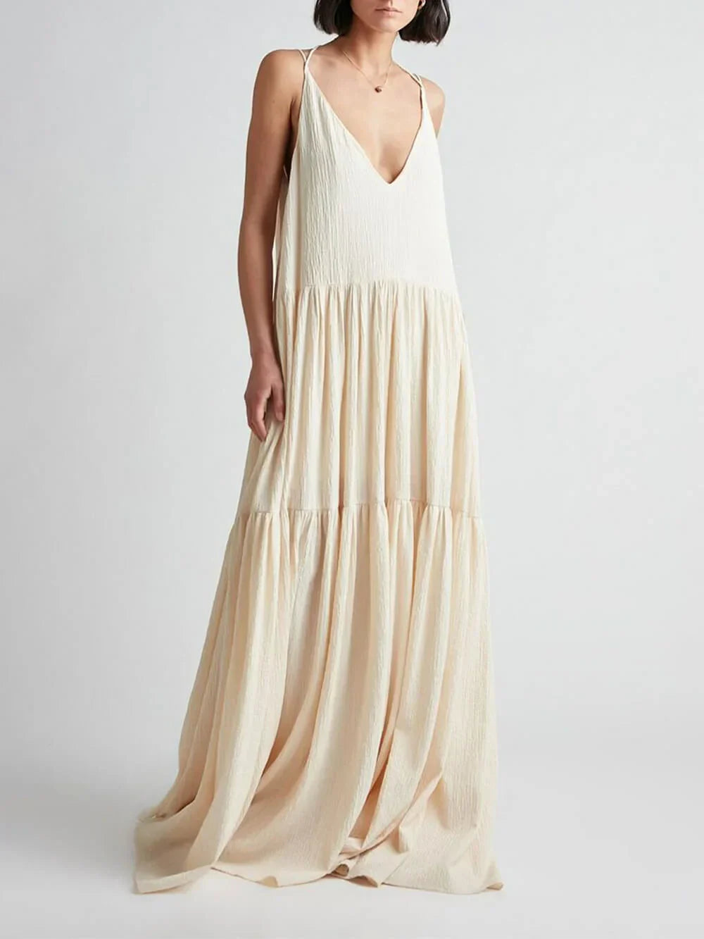Isadora™ | Beige Maxi Dress