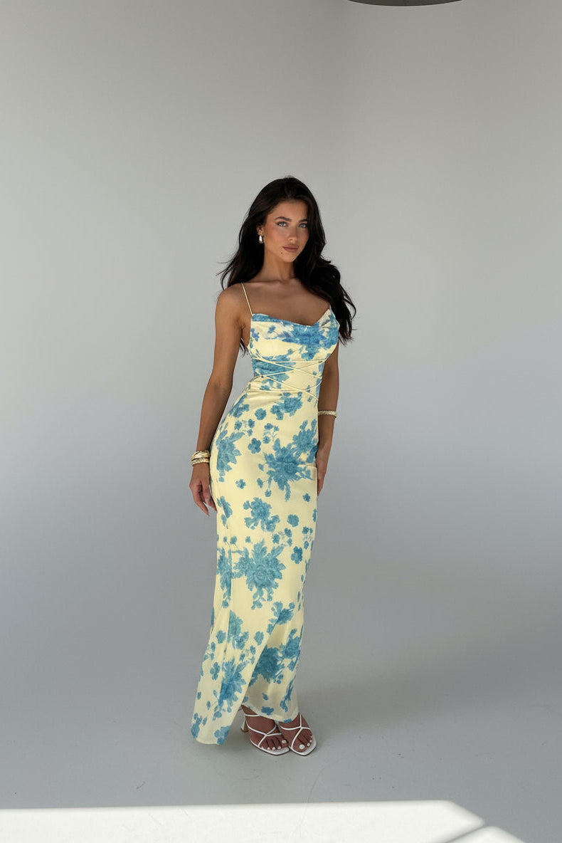 Isadora™ | Robe longue fleurie sans manches
