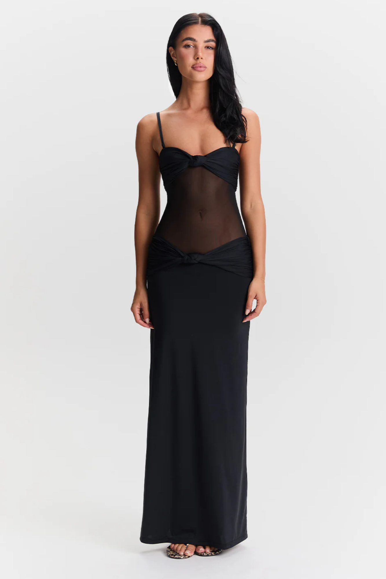 Isadora™ | Strapless Maxi Dress with Sheer Twist Detail