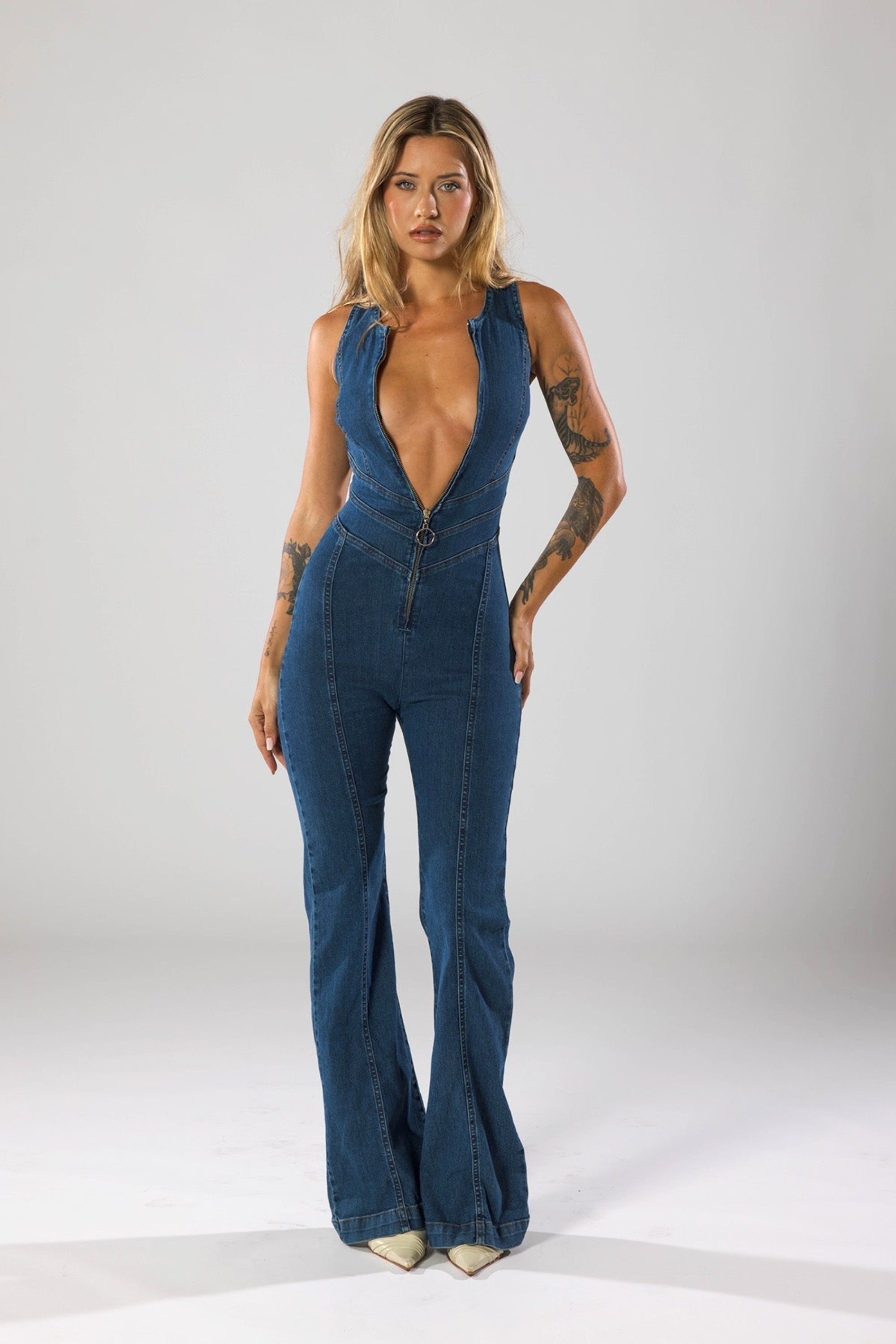 Isadora™ | Chic Denim Jumpsuit