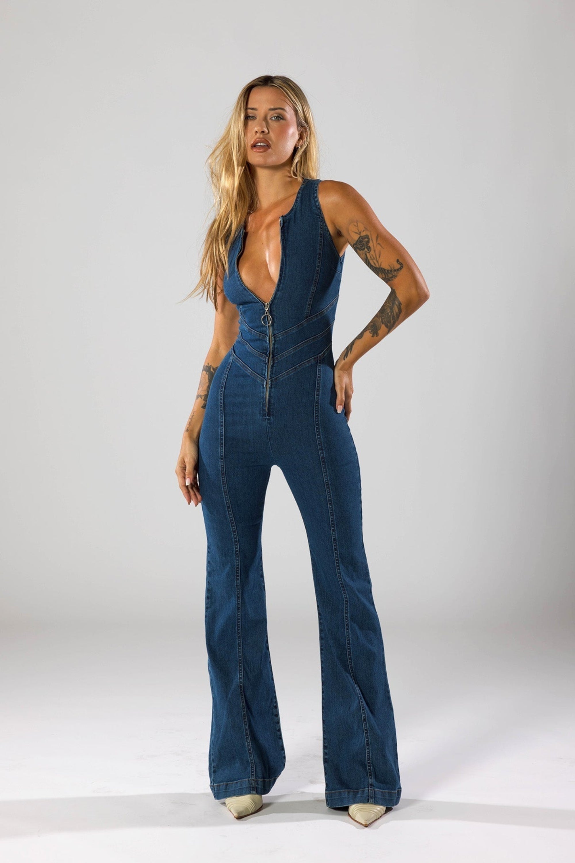 Isadora™ | Combinaison en jean chic