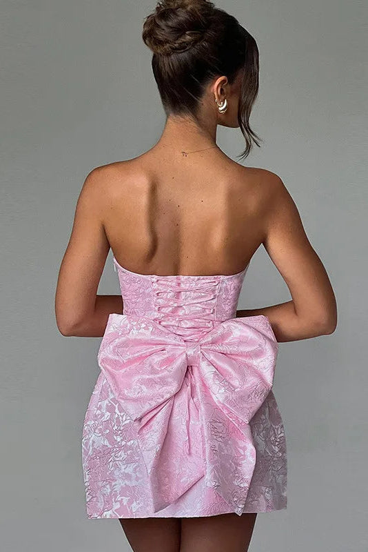 Isadora™ | Jacquard Bow Mini Dress