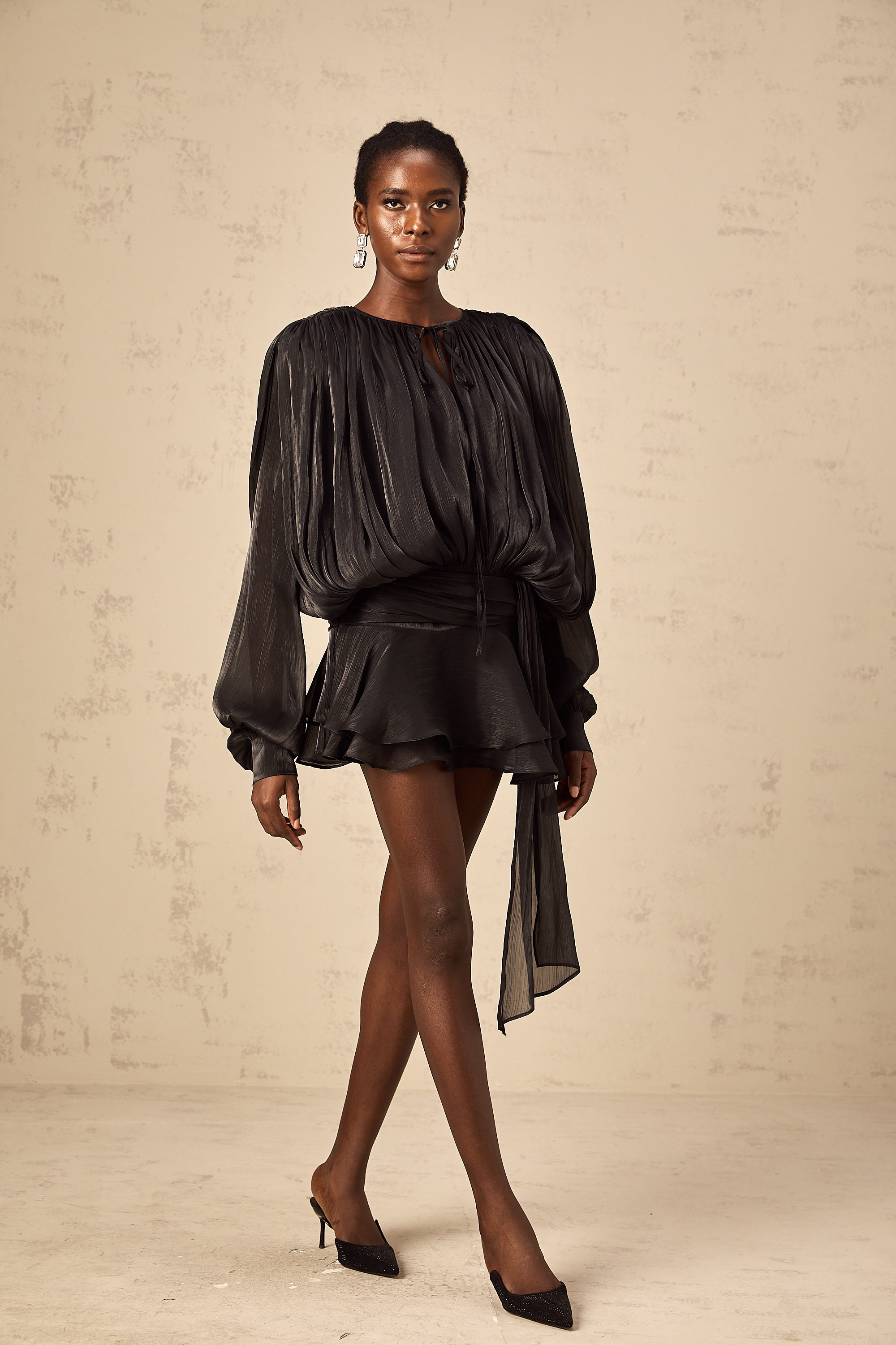 Luxe Flowy Mini Dress Elegant & Flattering | Isadora London Luxe Flowy Mini Dress Elegant & Flattering | Isadora London