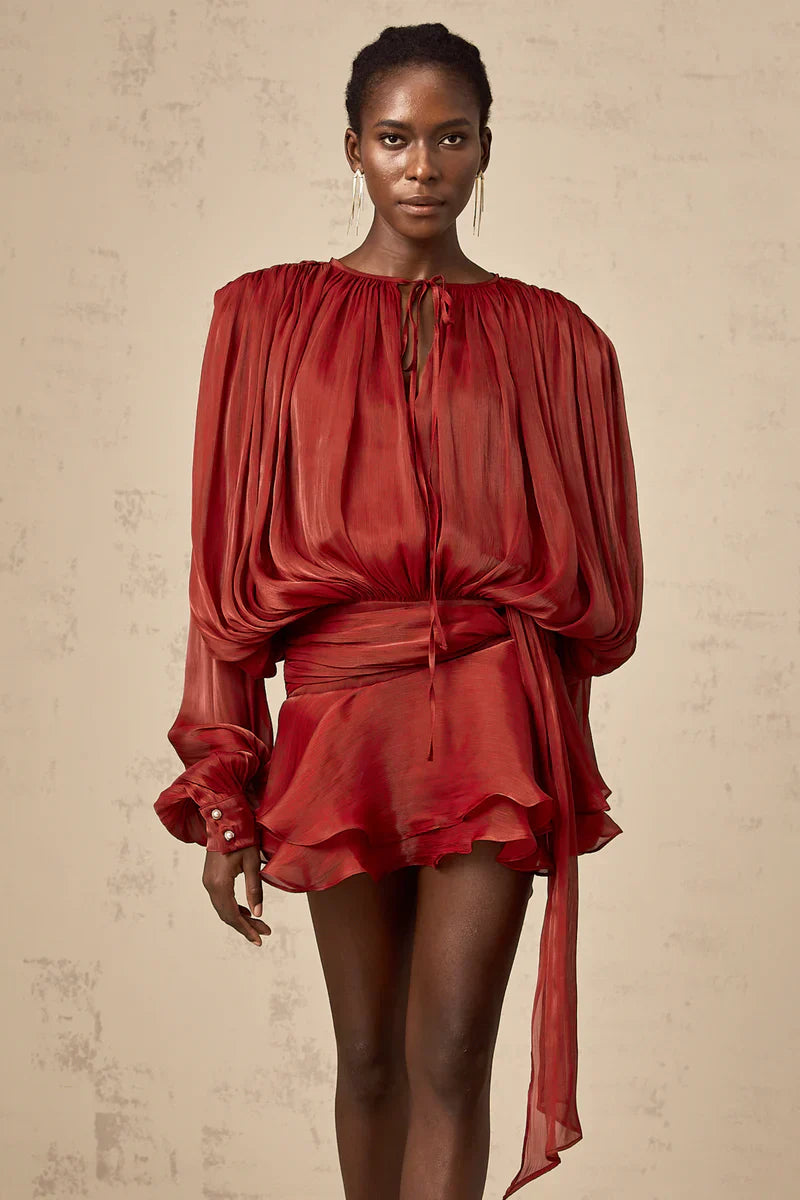 Luxe Flowy Mini Dress Elegant & Flattering | Isadora London Luxe Flowy Mini Dress Elegant & Flattering | Isadora London