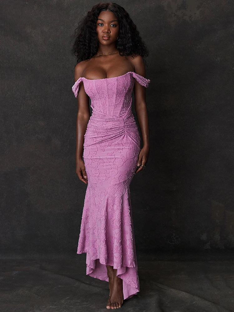 Elegant Pink Maxi Dress Wedding & Evening Wear | Isadora London Elegant Pink Maxi Dress Wedding & Evening Wear | Isadora London