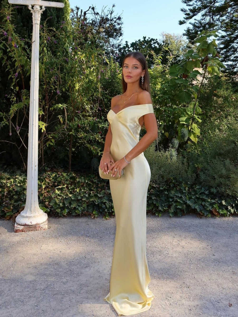 Isadora™ | Satin Backless Maxi Dress