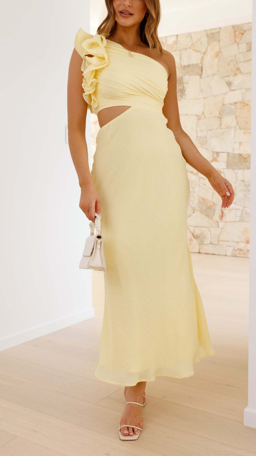 Isadora™ | One-Shoulder Cutout Maxi Dress