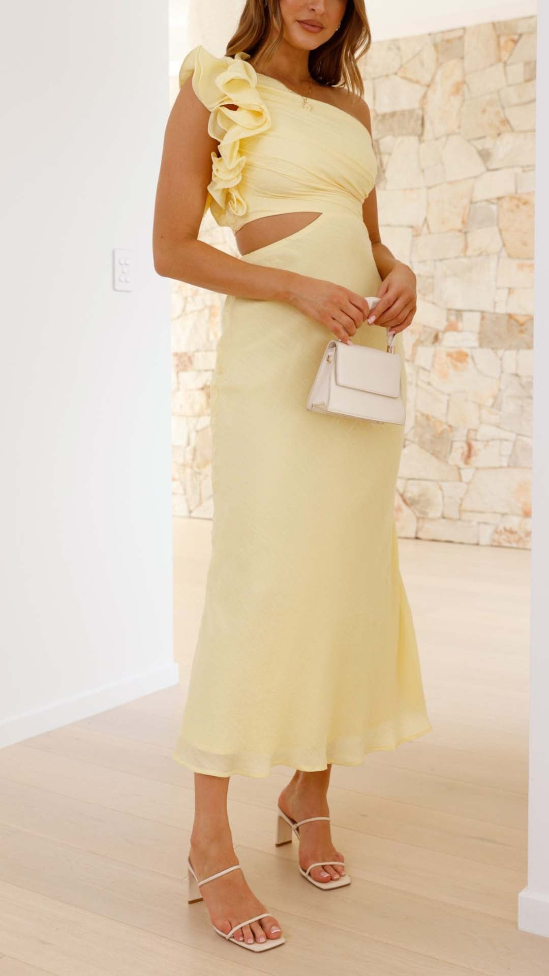 Isadora™ | One-Shoulder Cutout Maxi Dress