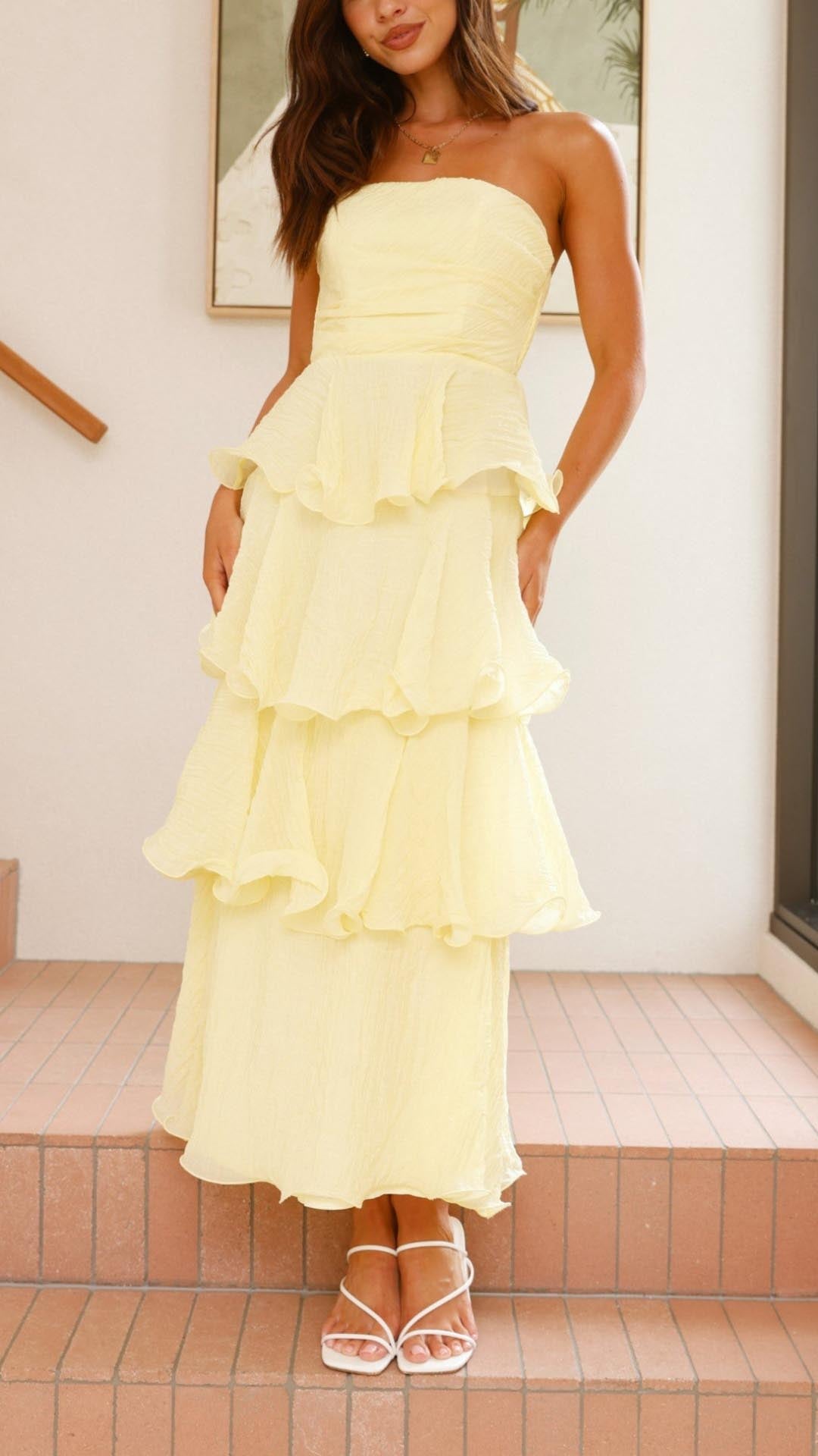 Isadora™ | Tiered Ruffle Maxi Dress