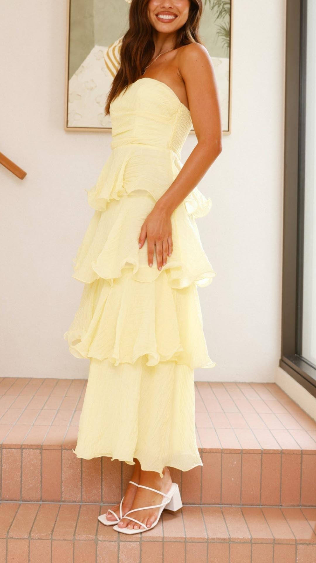Isadora™ | Tiered Ruffle Maxi Dress