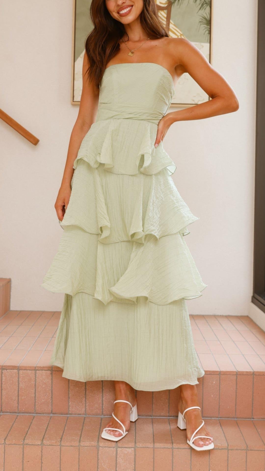 Isadora™ | Tiered Ruffle Maxi Dress