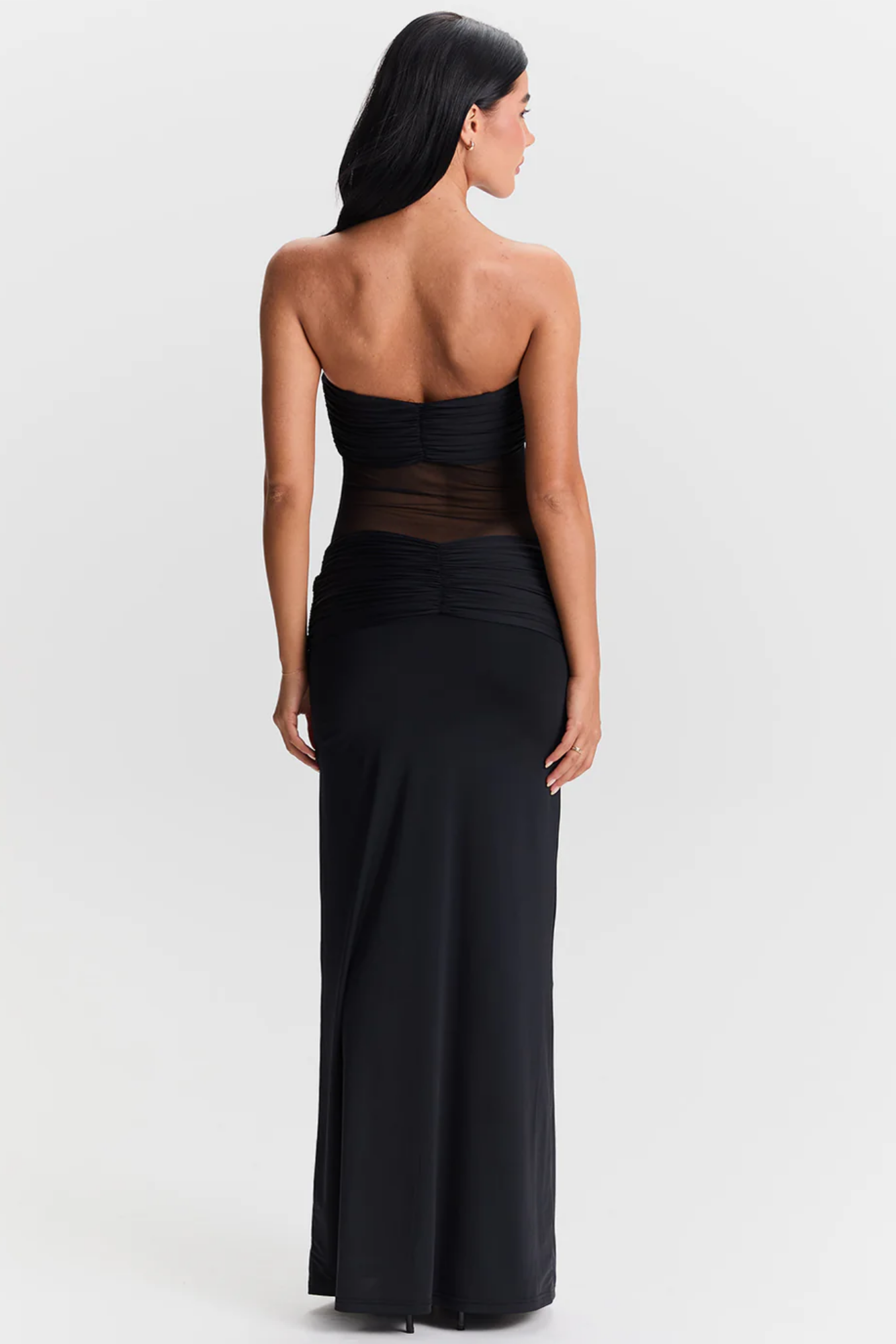 Isadora™ | Robe longue bustier à détails torsadés transparents