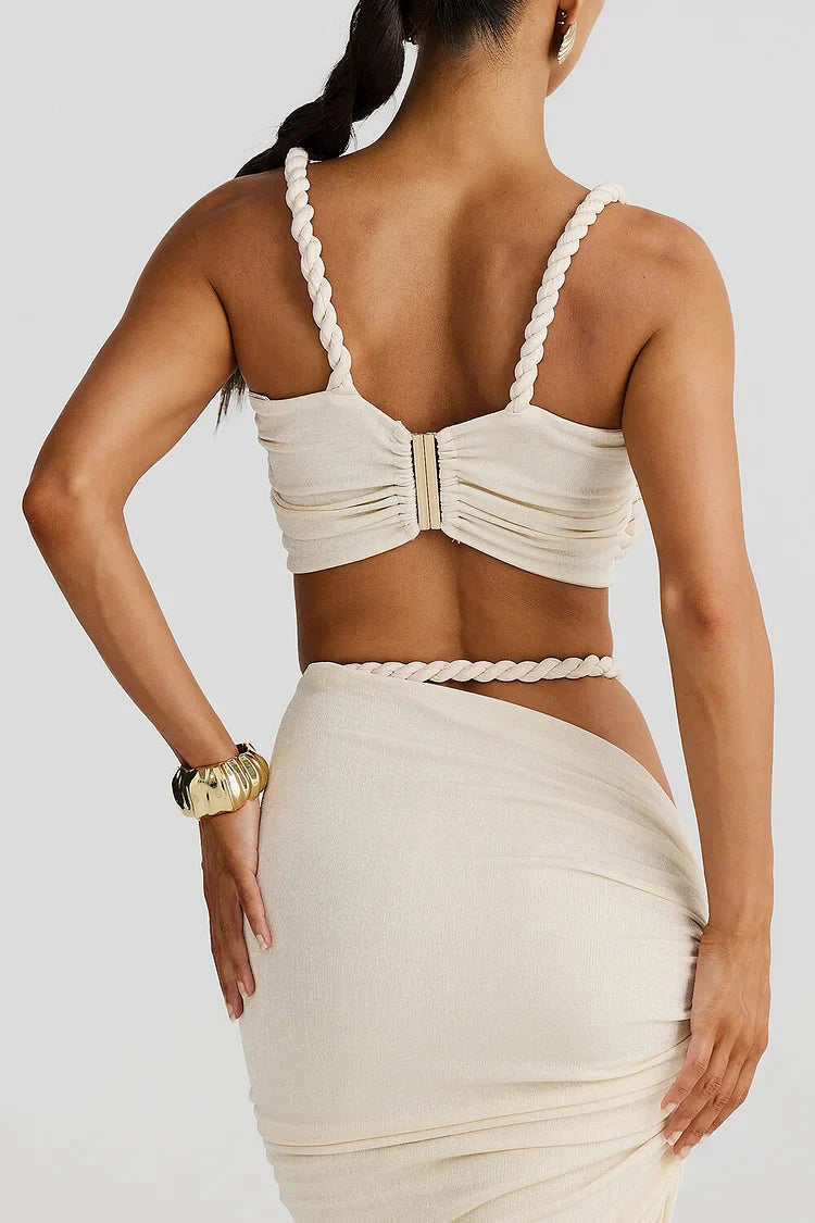 Isadora™ | Ruched Maxi Skirt with Cutout Detail