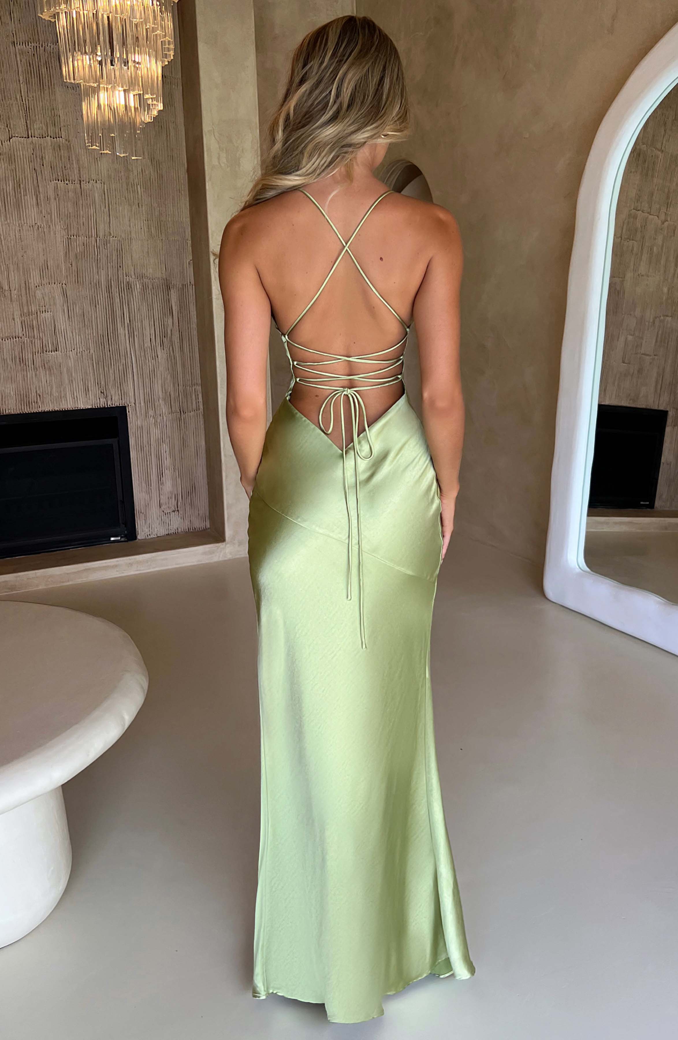Robe longue en satin Isadora™