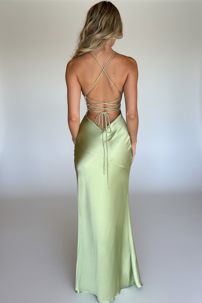 Robe longue en satin Isadora™